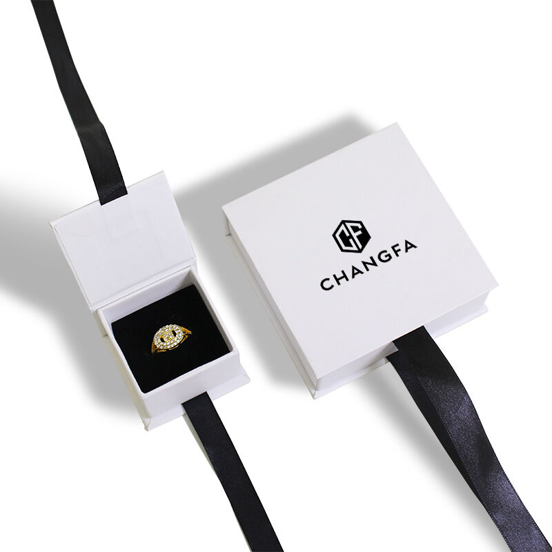 Индивидуальная коробка-ракушка CF с лентой для ожерелий, серёжек и колец — премиальная подарочная упаковка, жёсткая ювелирная упаковочная коробка