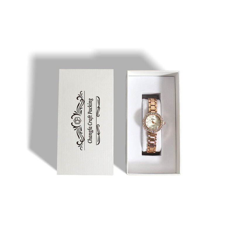 Óra leválasztható fedelű doboz nyakrésszel, téglalap alakú doboz párna habbetéttel