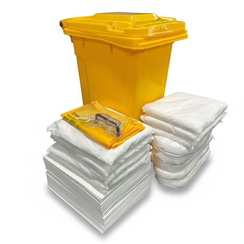 kits de déversement d'huile pour bac roulant de 240 L