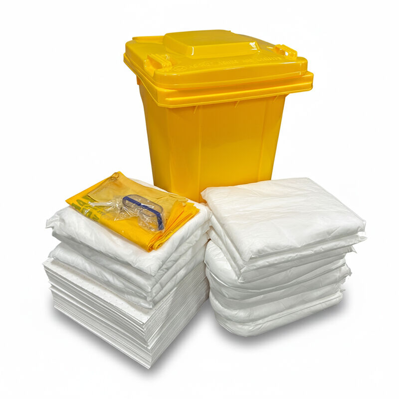 kits de déversement d'huile pour bac roulant de 240 L