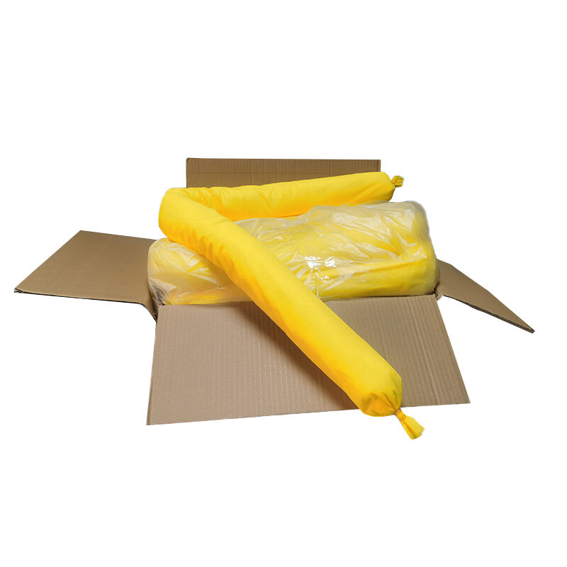Calcetín Absorbente para Químicos y Peligrosos - 76mm x 1.2m (Paquete de 20)