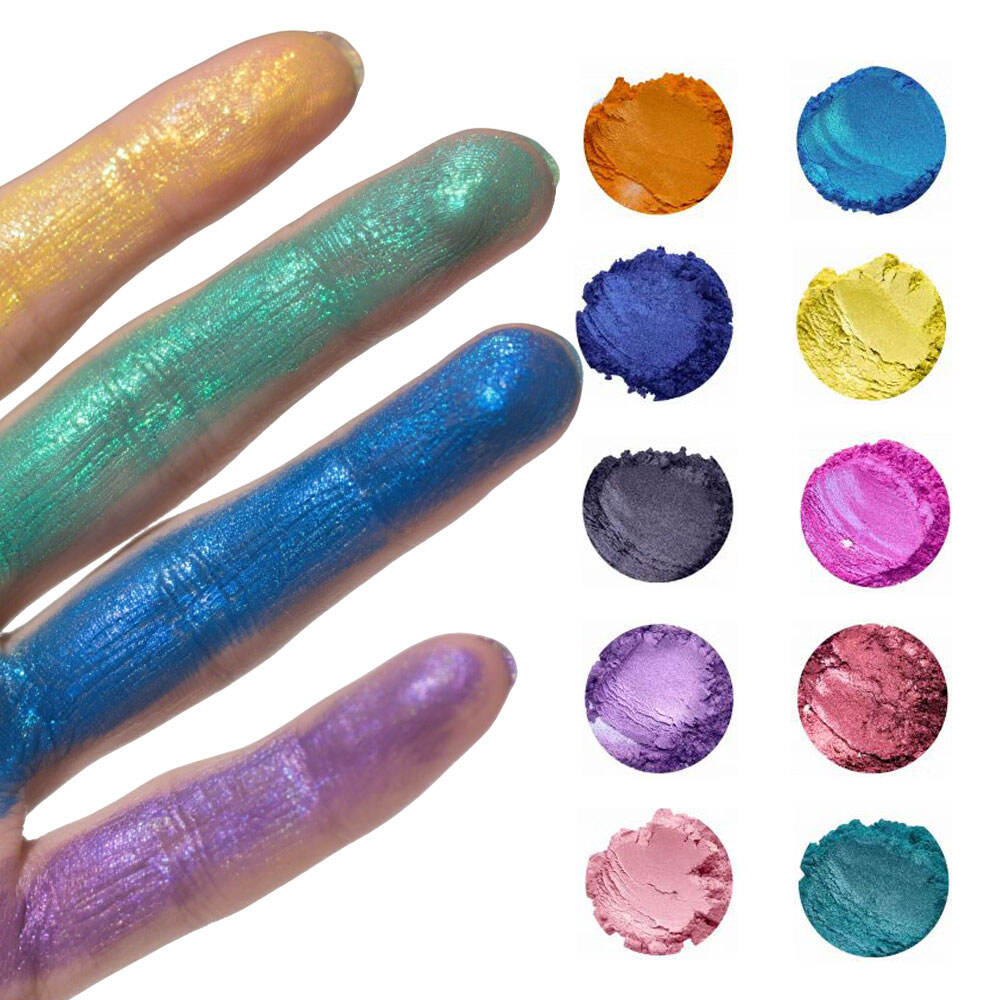 Cosmetische Mica Pigment - Glitter Mica voor Make-up Oogschaduw en Wangebloes, Hoge Glans Mica Poeder