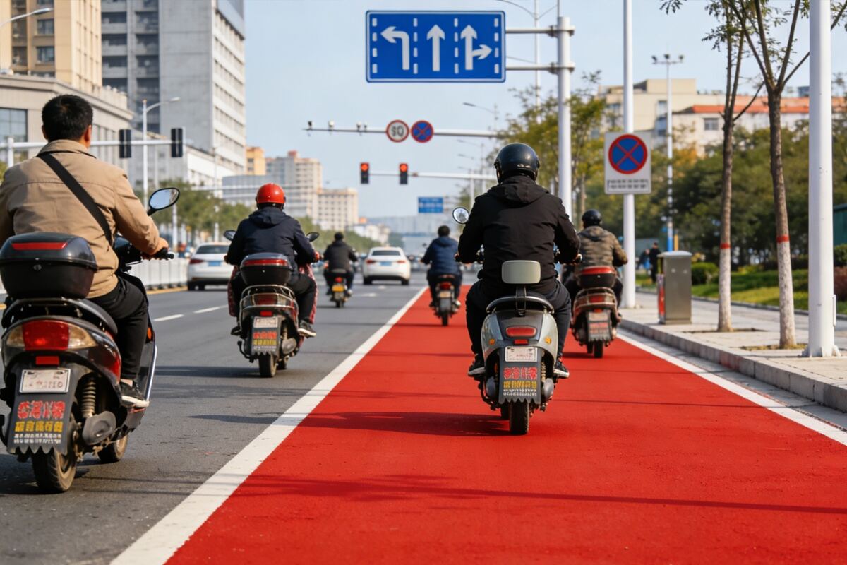 Teyuan Iron Oxide Pigments Empower Urban Safety Colored Roads-3