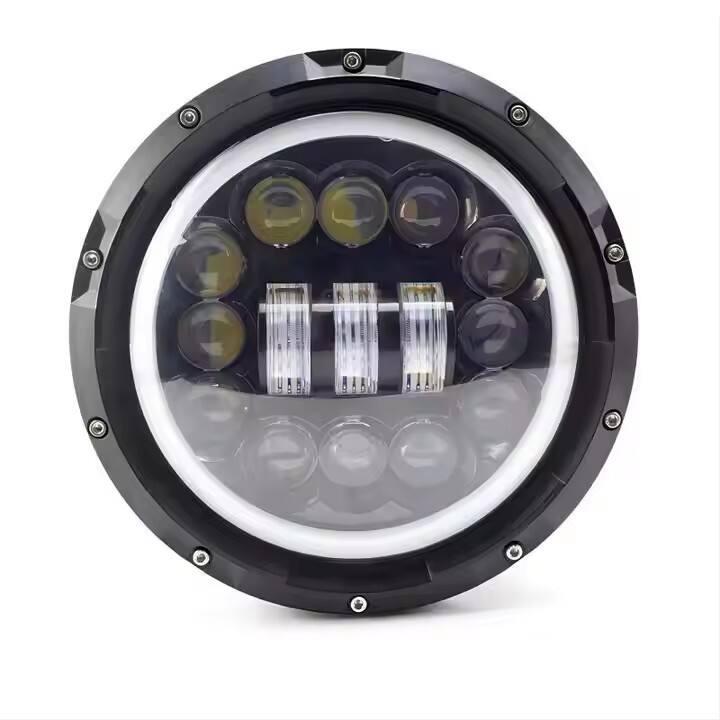 TIYPEOR 7Inch Universal DRL LED Round Motorcycle Headlight Car Super Bright Auxiliary Fog Light