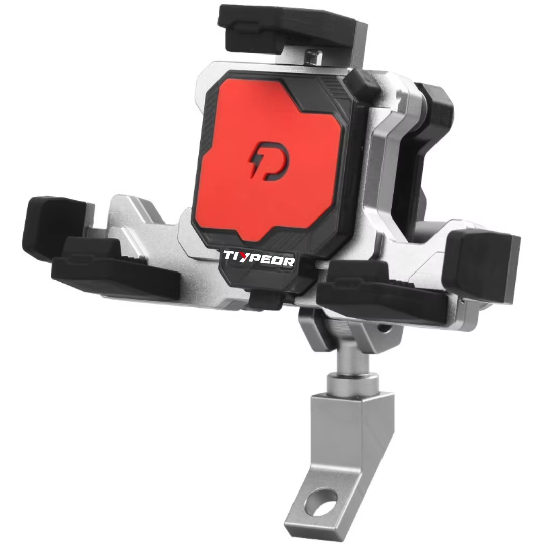 TIYPEOR Motorcycle Wireless Charger Phone Holder 15W Wireless Fast Charging &Vibration Dampener 360 Degree Adjustment Holder supplier