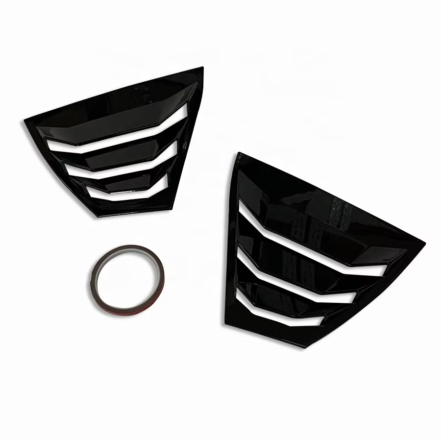 product rear window louver shutter trim for nissan sentra sylphy 2020   2022 tiypeor glossy black-8