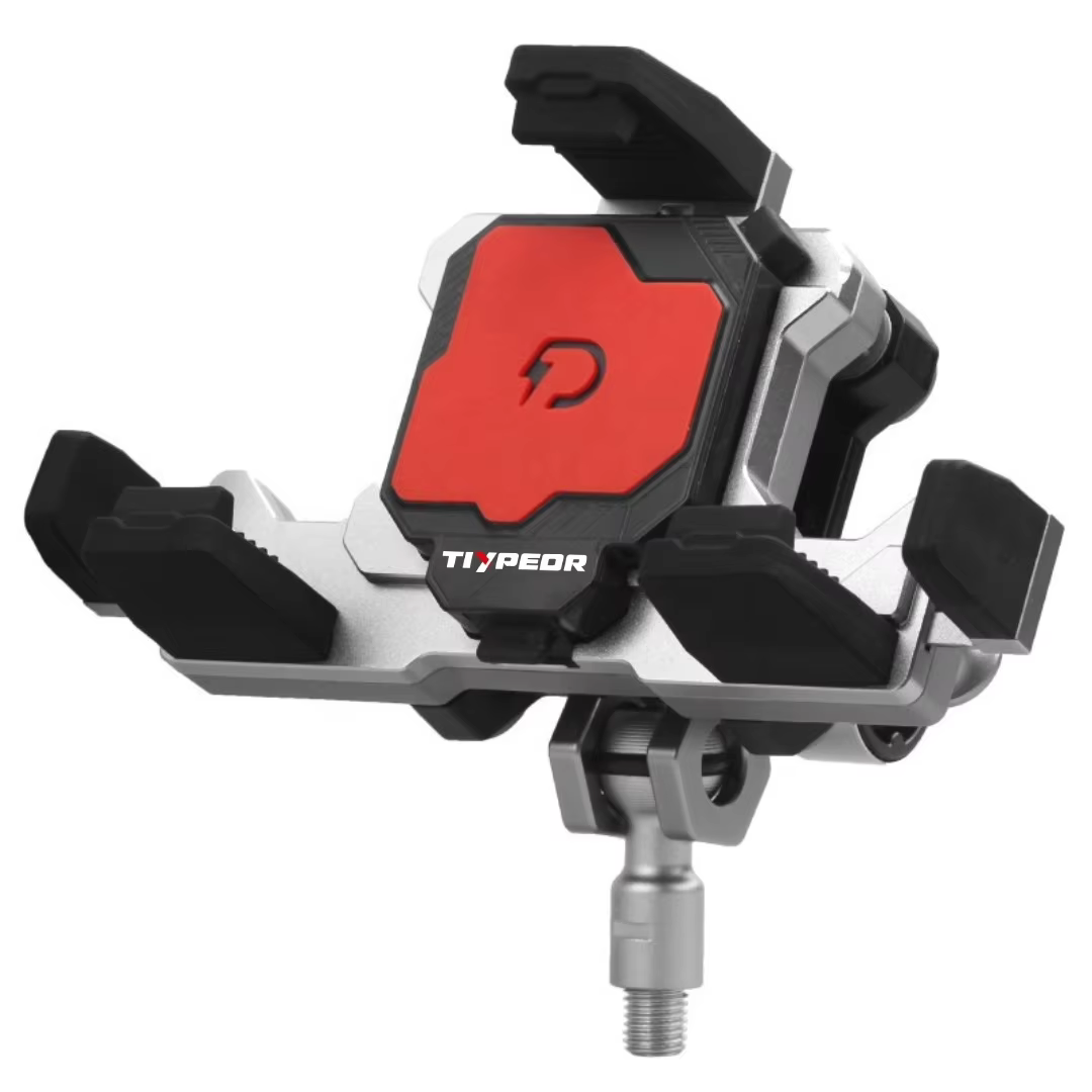TIYPEOR Motorcycle Universal Phone Holder With Secure Lock E-bike 360 Degree Adjustment Phone Mount Motorcycle Accessories details