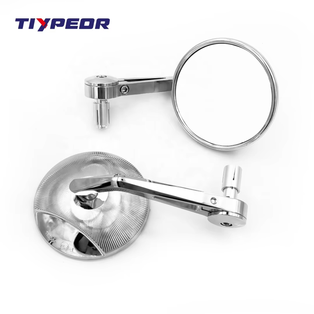 TIYPEOR Universal CNC Aluminium Alloy Adjustable Motorcycle Folding Handle Refitting Customized HD Glass Rearview Mirror manufacture