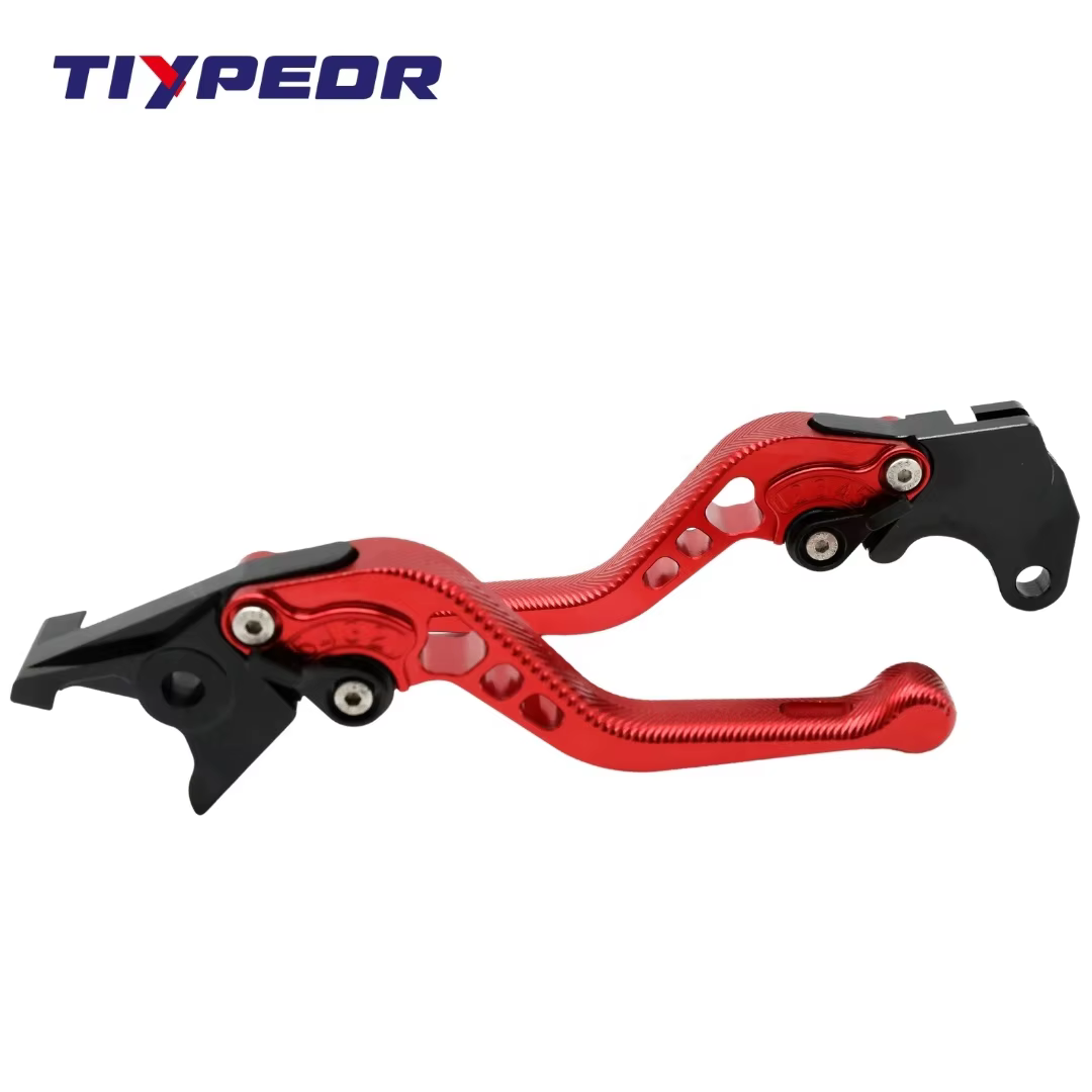 TIYPEOR Universal Motorcycle Left Clutch Lever Right Motorbike Brake Handle CNC Aluminum Adjustable Lever Motorcycle Accessories manufacture