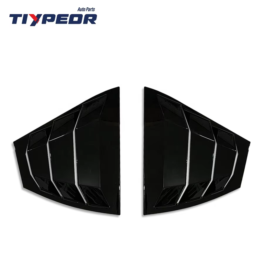 product rear window louver shutter trim for nissan sentra sylphy 2020   2022 tiypeor glossy black-4