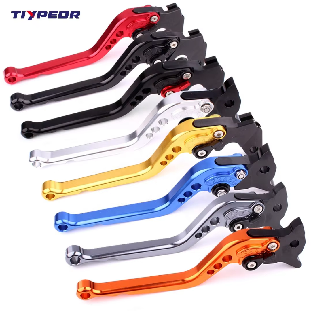 TIYPEOR Motorcycle Dual Disc Brake Handle Universal CNC Aluminum Dual Brake Clutch Lever Motorcycle Modification Accessories manufacture