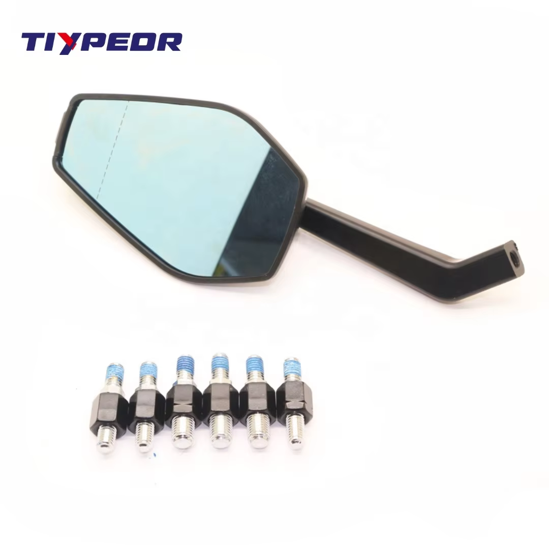 TIYPEOR Factory Direct Universal Convex Lens Motorcycle Rearview Mirror Alloy Aluminium Accessory Sale Scooter Bike Reversing factory