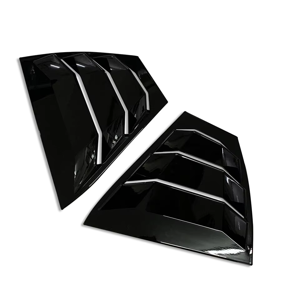 product rear window louver shutter trim for nissan sentra sylphy 2020   2022 tiypeor glossy black-3