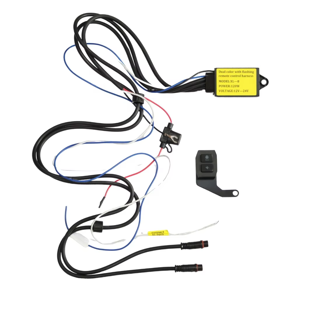 TIYPEOR Customize Motorcycle Light Wiring Harness Cable Assembly 2Keys Controller Remote Wireless Switch for Car Motorcycle factory