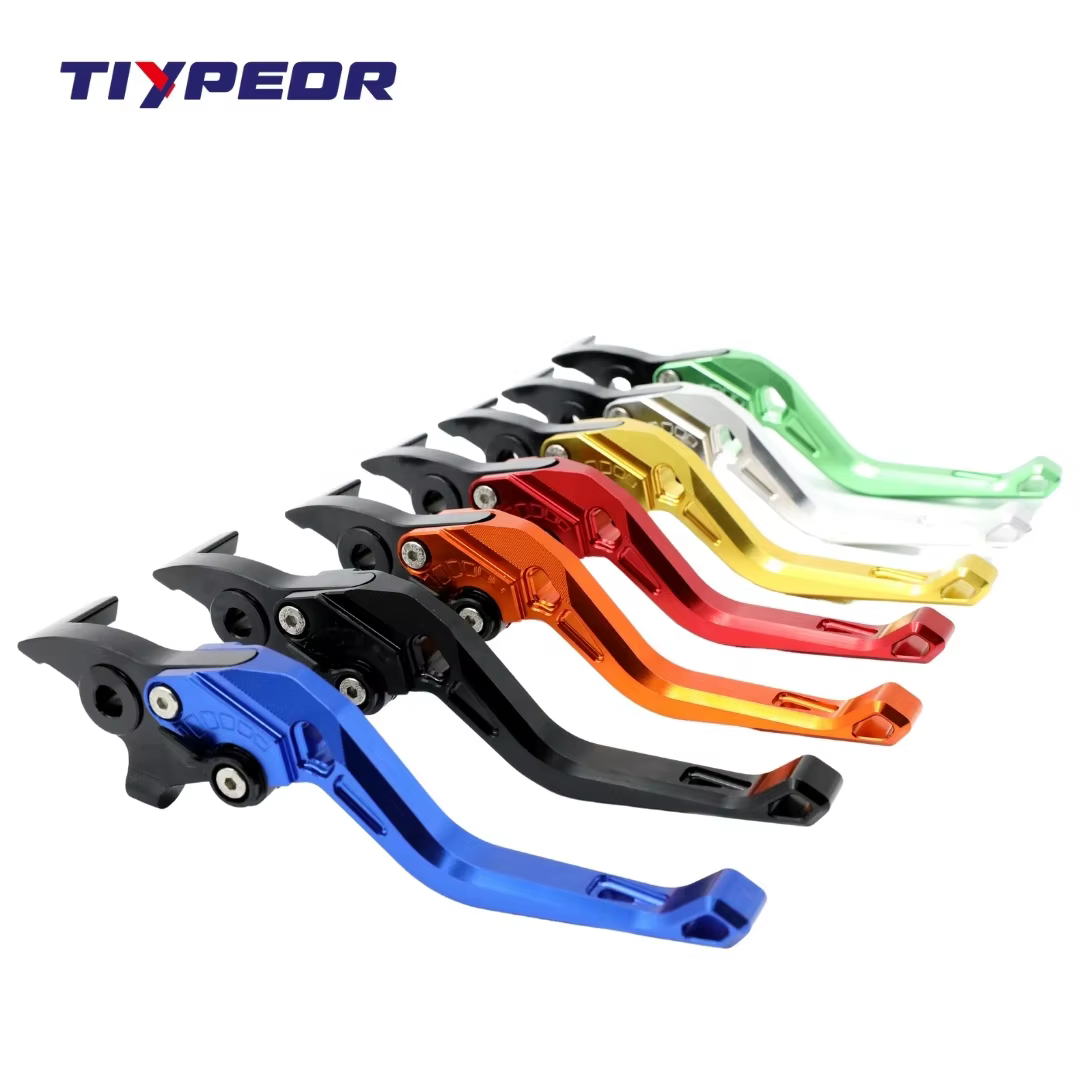 TIYPEOR Motorcycle CNC Aluminum Universal Multi-gear Adjustable Brake Clutch Lever Modification Motorcycle Handle Accessories details