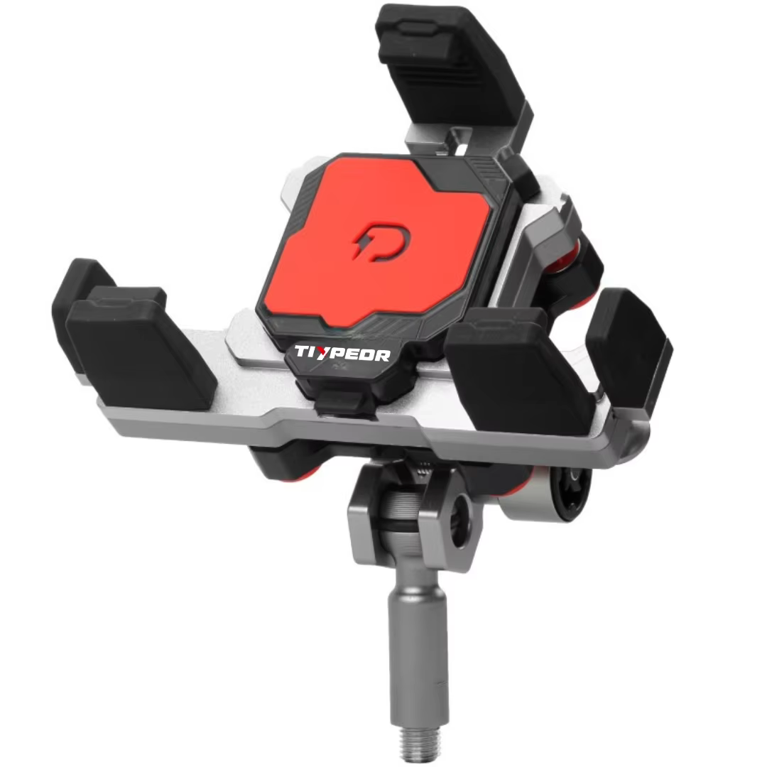 TIYPEOR Motorcycle Wireless Charger Phone Holder 15W Wireless Fast Charging &Vibration Dampener 360 Degree Adjustment Holder supplier