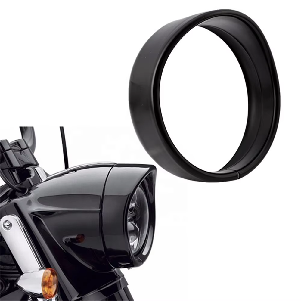 TIYPEOR Pcs of 5.75'' Inch Trim Ring for Motorcycle Led Headlight Black or Chrome for Option manufacture