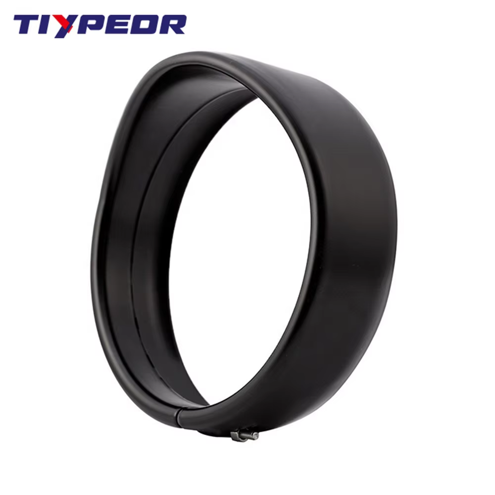 TIYPEOR Pcs of 5.75'' Inch Trim Ring for Motorcycle Led Headlight Black or Chrome for Option supplier