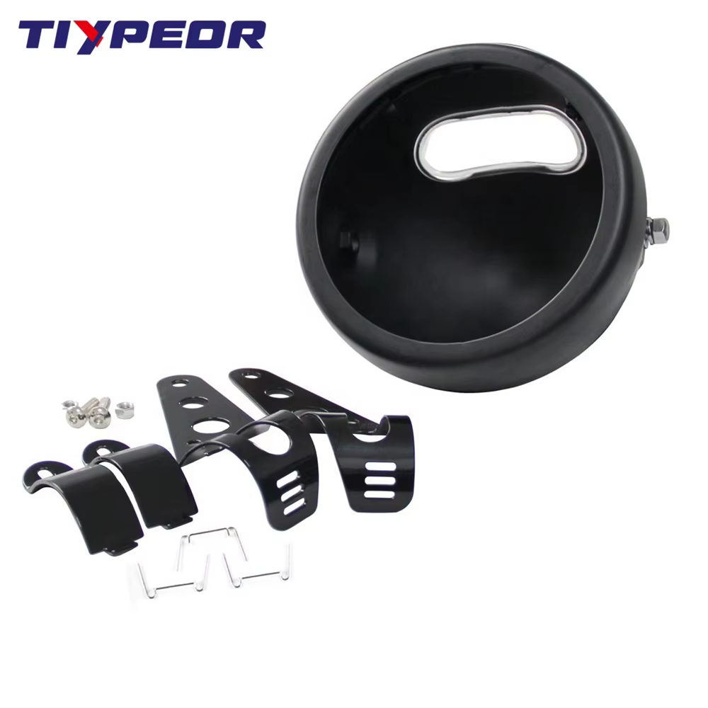 TIYPEOR 5.75 Inch Fog Light Housing Bucket Fog Light Holder Motorcycle Mount Bucket for Harley factory