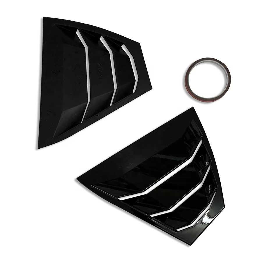 product rear window louver shutter trim for nissan sentra sylphy 2020   2022 tiypeor glossy black-5