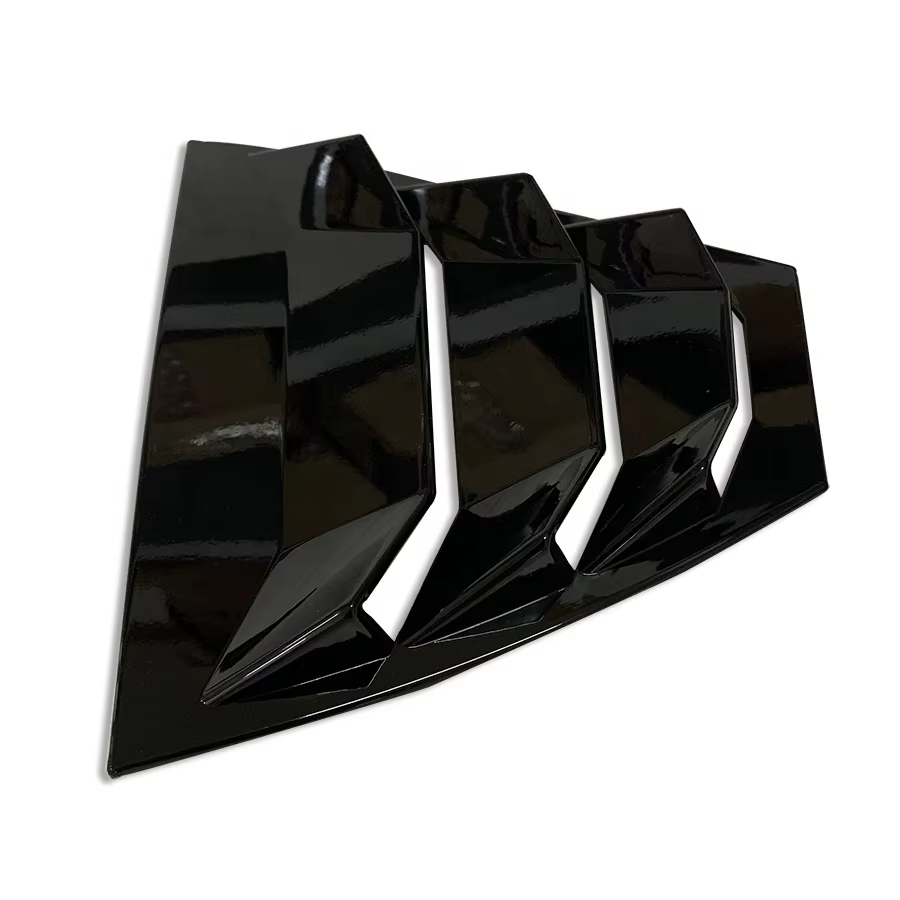 product rear window louver shutter trim for nissan sentra sylphy 2020   2022 tiypeor glossy black-7