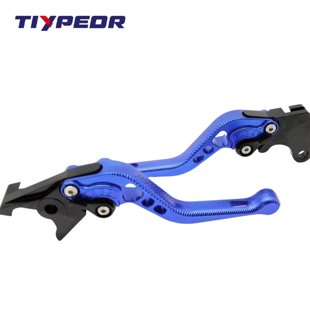 TIYPEOR Universal Motorcycle Left Clutch Lever Right Motorbike Brake Handle CNC Aluminum Adjustable Lever Motorcycle Accessories details