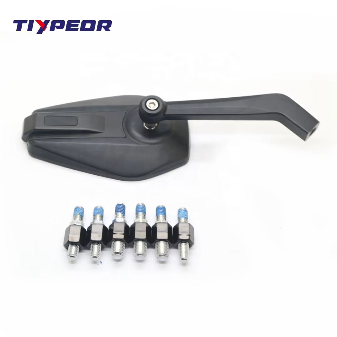 TIYPEOR Factory Direct Universal Convex Lens Motorcycle Rearview Mirror Alloy Aluminium Accessory Sale Scooter Bike Reversing supplier