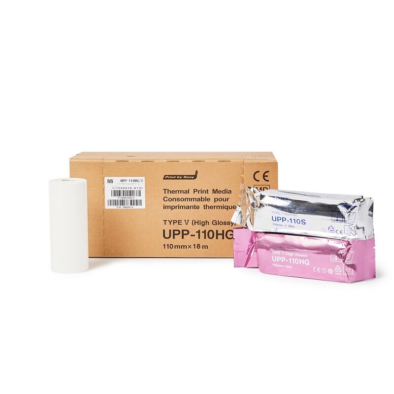 upp-110hg high glossy thermal film media print paper rolls 110mm*20m