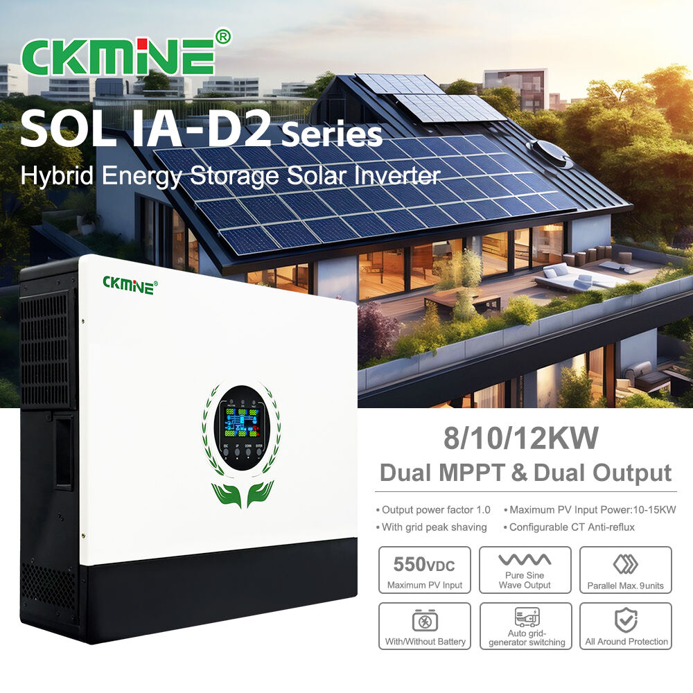 CKMINE Hybrid Solar Inverter User-Friendly Interface Supports Single-Phase / Three-Phase Configurations & 5-Year Warranty
