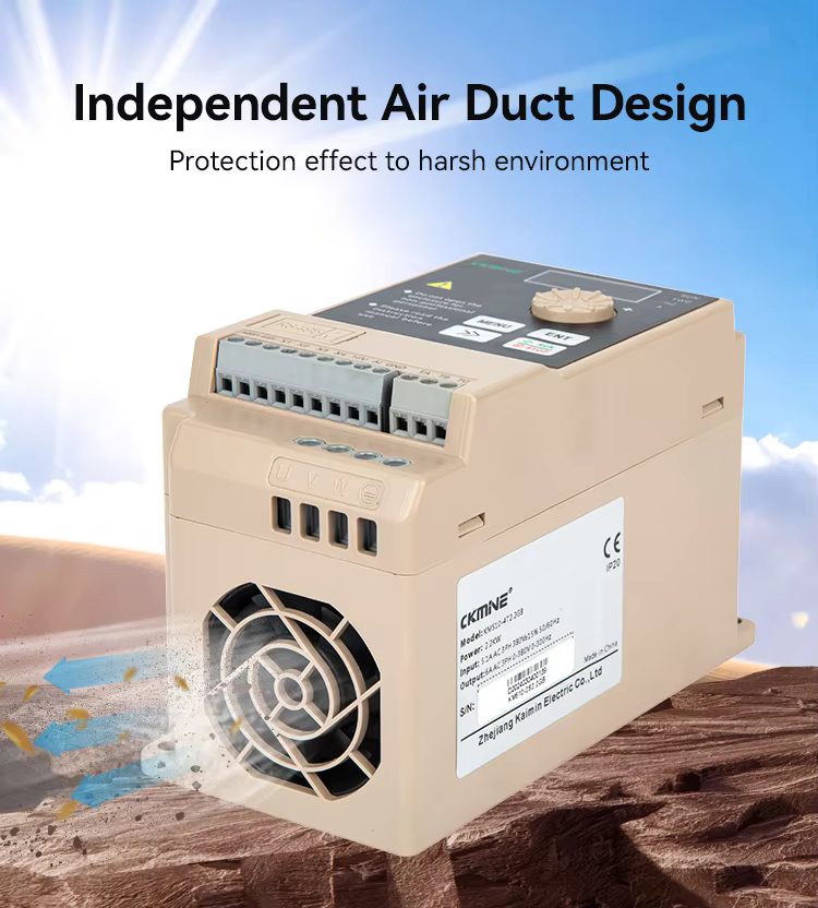 CKMINE Knob-Type 1.5 kW 380 V Three-Phase AC Inverter; MINI Inverter OEM/ODM for Motor Drive factory