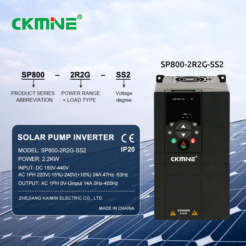 CKMINE 0.75kW(750W) 1HP 삼상 380V MPPT 오프그리드 태양광 수중 펌프 인버터(DC-AC 펌프 주파수 구동 장치)