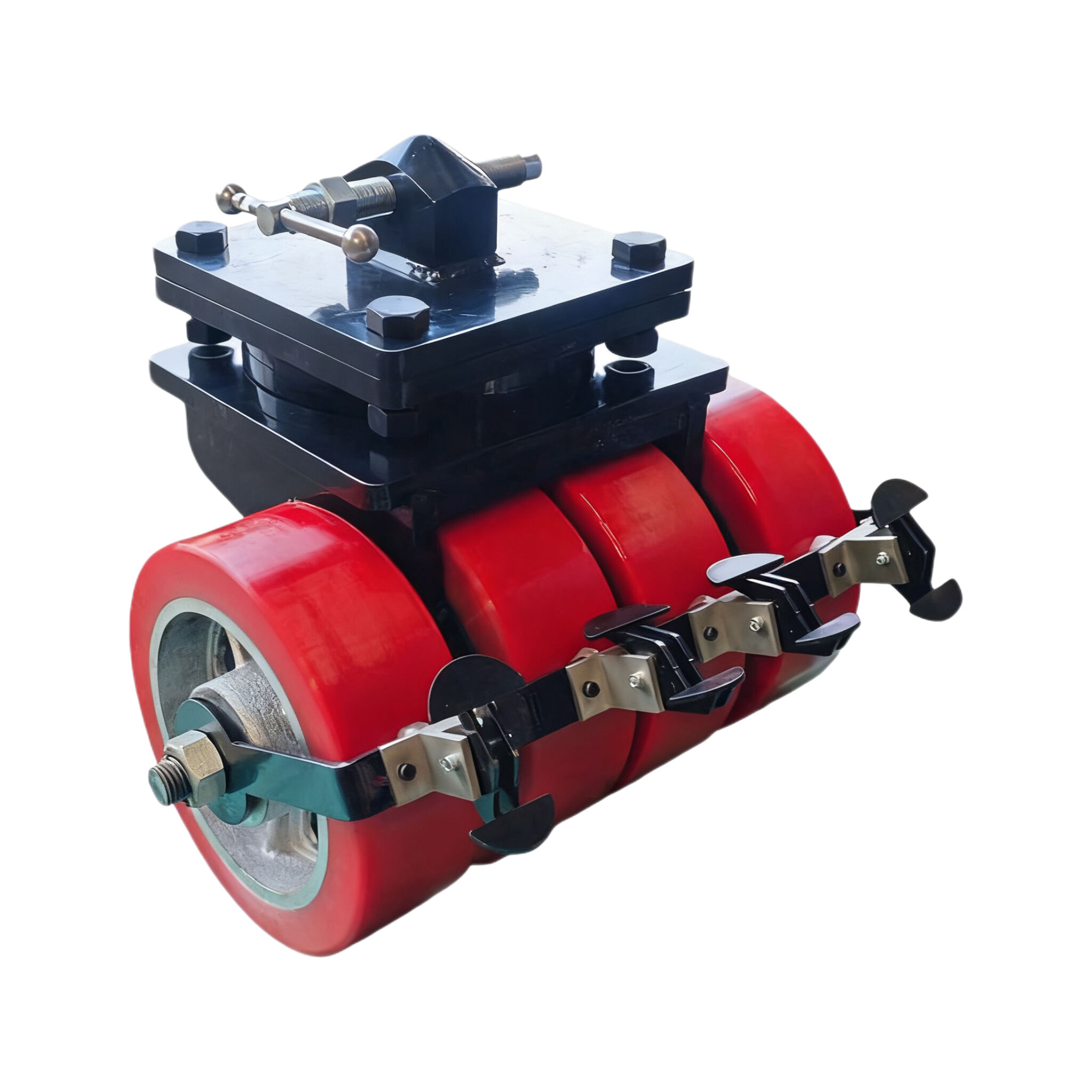 60 Tons Load ISO Shipping Container Cast Iron PU Swivel Handling Caster Wheels