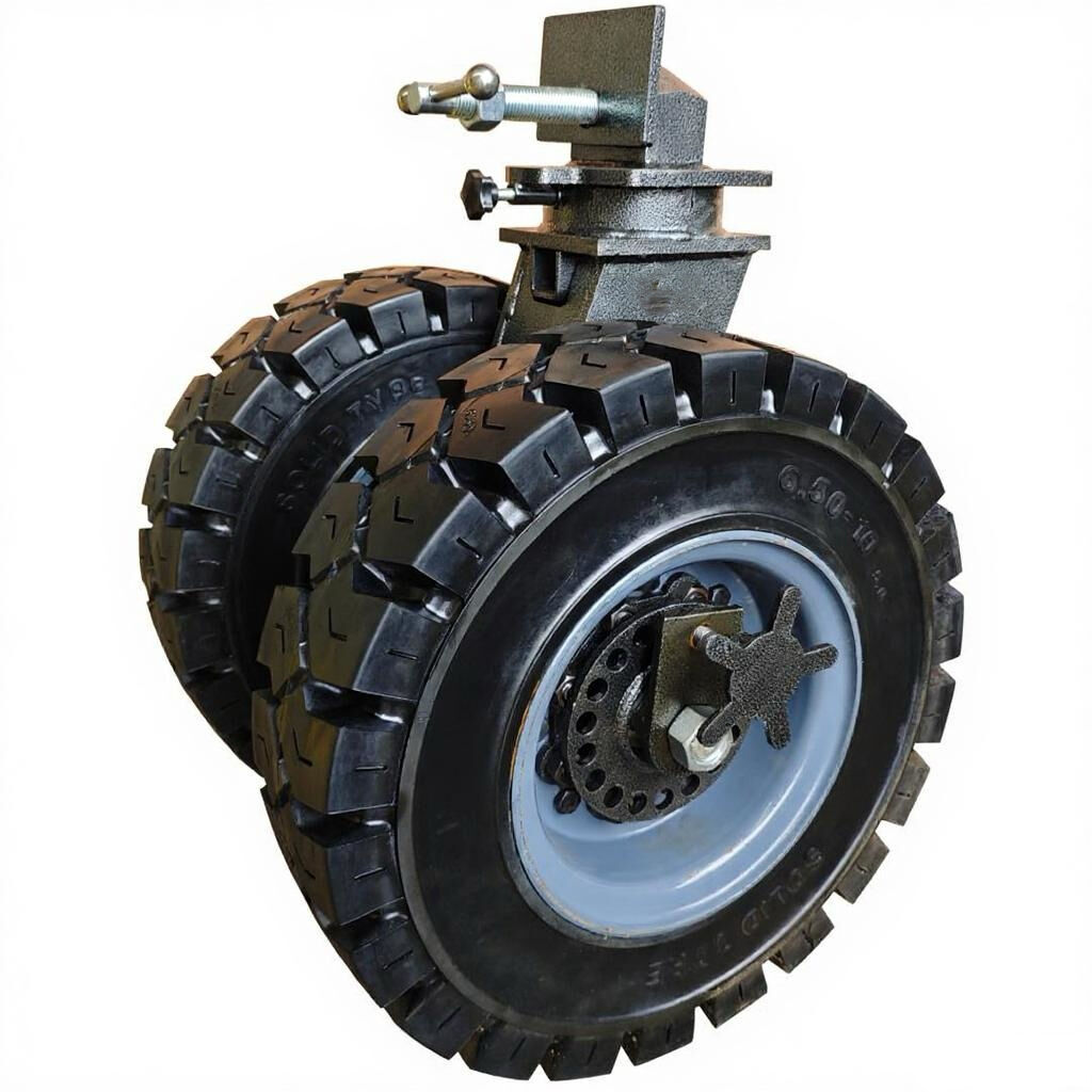 ISO Heavy Duty Double Wheel Solid Rubber Shipping Container Casters Wheels for Rough Terrain