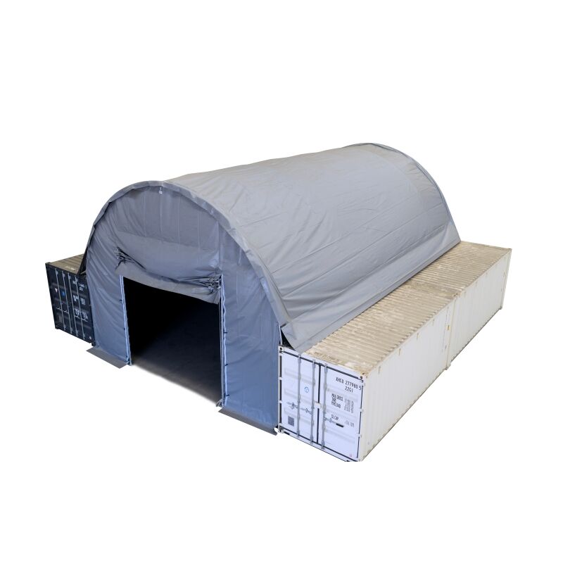 20ft 40ft Steel Frame PVC Shipping Container Roof Canopy Waterproof Container Cover Storage Tent Shelter