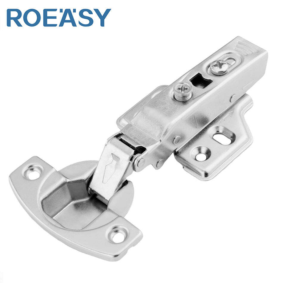 ROEASY CH-271A Cold Steel Three Way Soft Close Inseparable Fixed-on Hinge Full overlay Concealed Hydraulic Buffer Hinge for Kitchen 