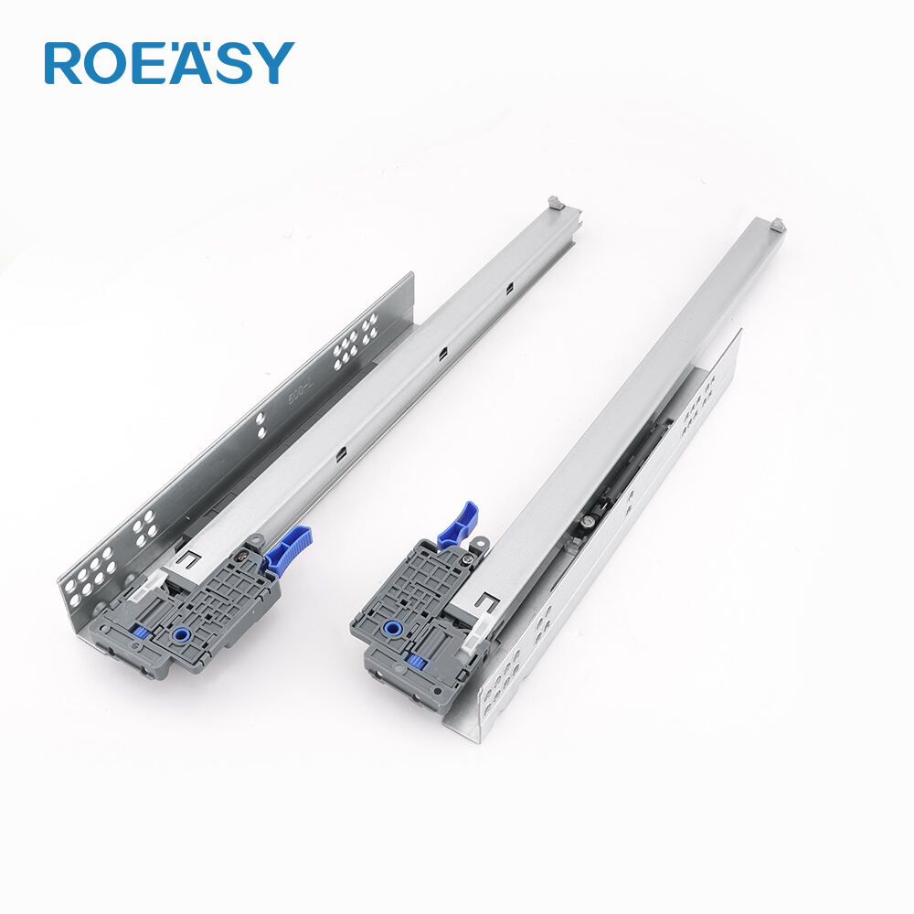 ROEASY Undermount 3 Fold Concealed Drawer Channel 3D Adjustment Bottom Mounted Drawer Slide