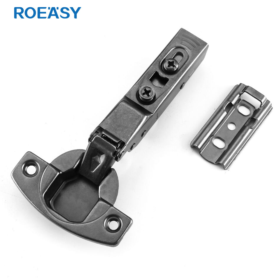 ROEASY 273AH-1T-BN Wingless Black Hinge Soft Close Clip on Three Way 3D Cabinet Hinge Pantry Cupboard Hinge