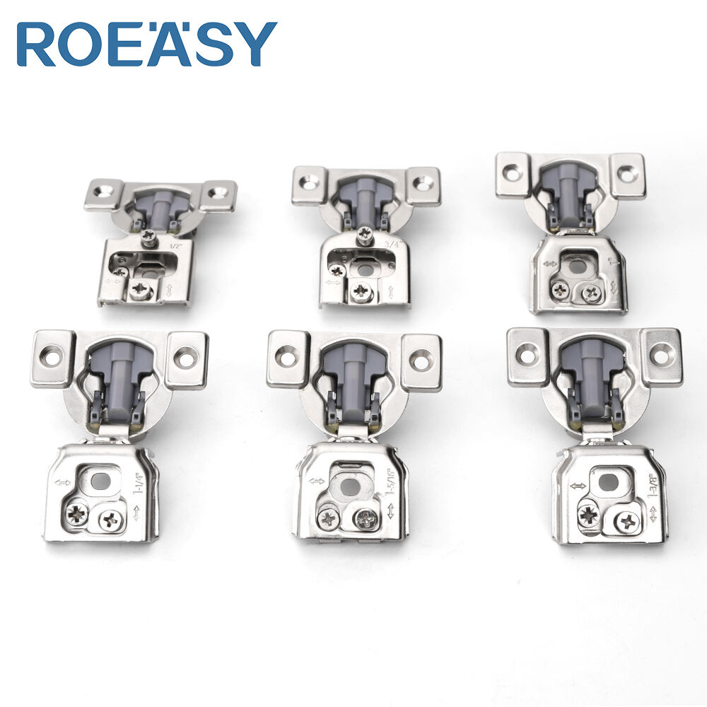 محور قصير بحجم تداخل 1/2 بوصة، 1 بوصة، 1-1/4 بوصة، 1-5/16 بوصة، 1-3/8 بوصة من ROEASY CH-301 وCH-311 مع تعديل ثلاثي الأبعاد لمفصلات أبواب الخزانة والمطابخ بالأسلوب الأمريكي