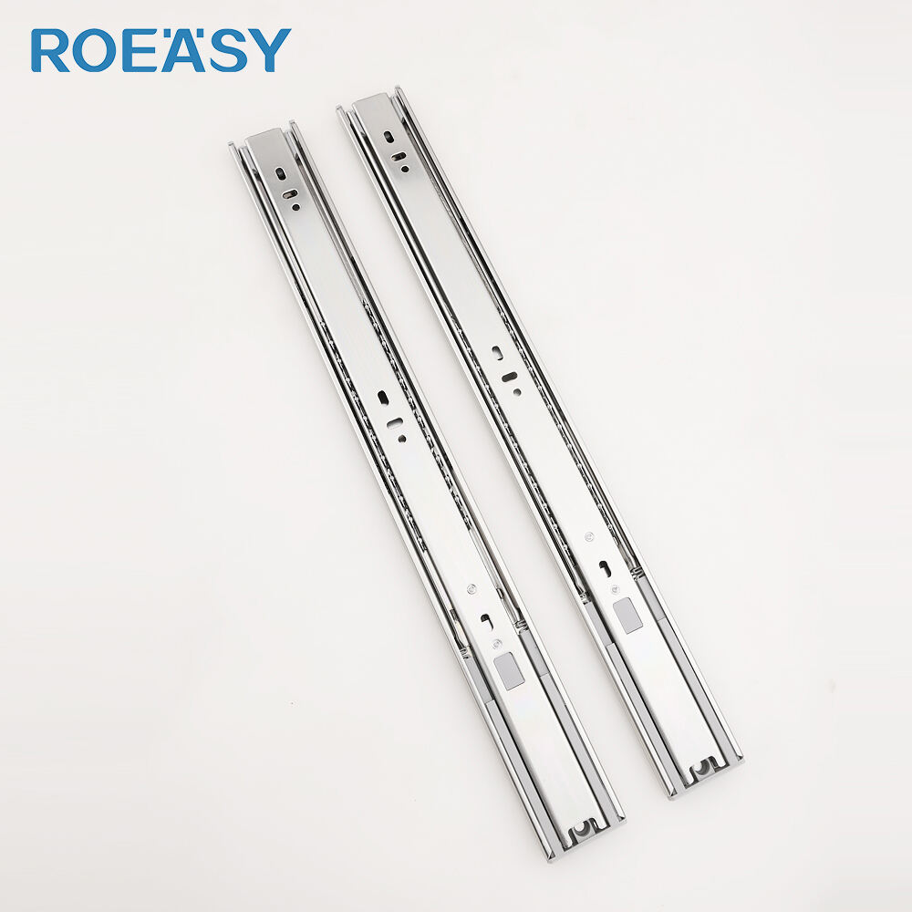 ROEASY Lock2 Soft Close Full-Extension Telescopic Channel Soft Close Cabinet Ball Bearing Drawer Slide Railing Furniture Slides