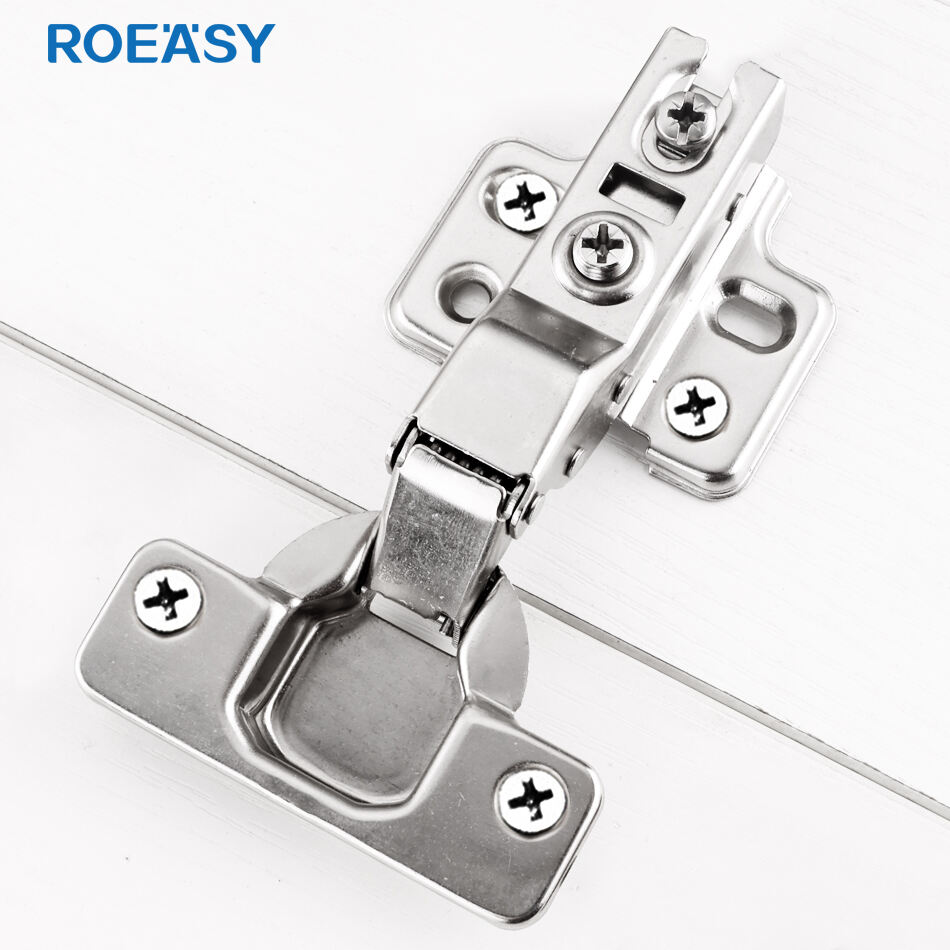 ROEASY CH-291R-H Half Cover 8 Crank Hinge One Way Soft Close 35mm Metal Hinge Furniture Cabinet Hinge