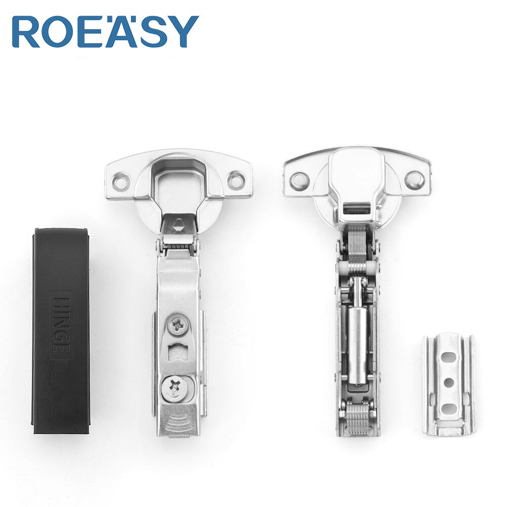 ROEASY CH-273A-2D-1T Removable Plate Concealed Hydraulic 2D Furniture Cabinet Hinges Soft Closing 35mm Cupboard Wardrobe Door Clip-on Hinge