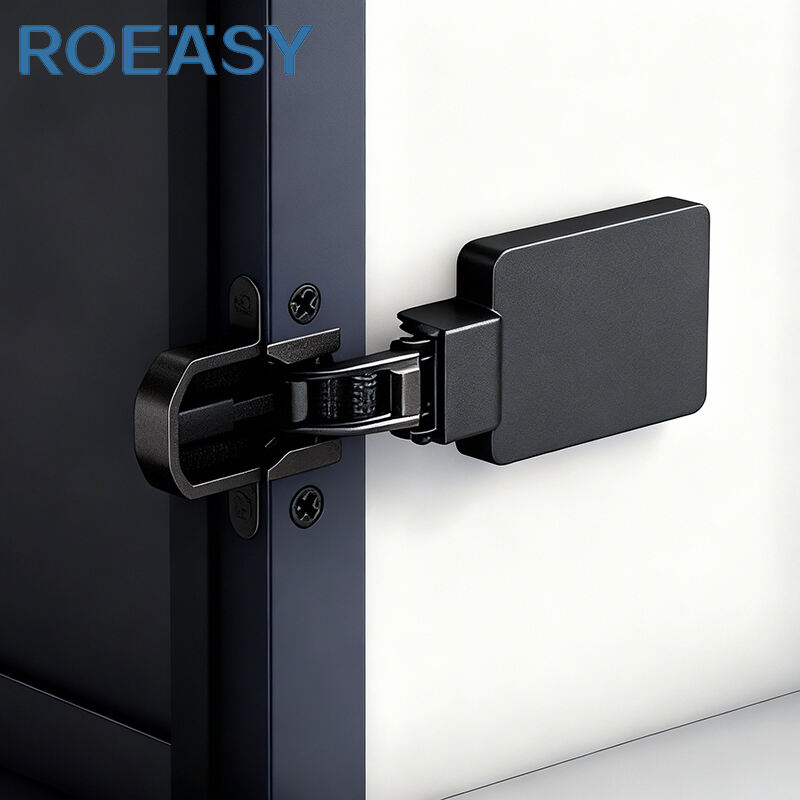 ROEASY KH22 Square Shaped Aluminum Frame Door Kitchen Cabinet Hinge 3D Hydraulic Hinge Soft Close Hinge for Furnitures