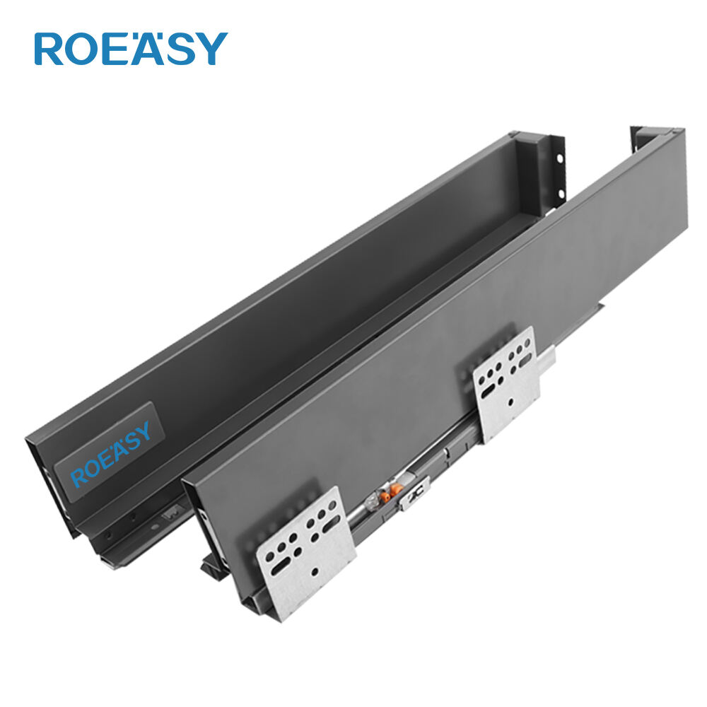 ROEASY TD-195CT 84MM Sistem Laci Kotak Ramping Perabotan Dapur Kotak untuk Laci Kabinet Tinggi H=84mm