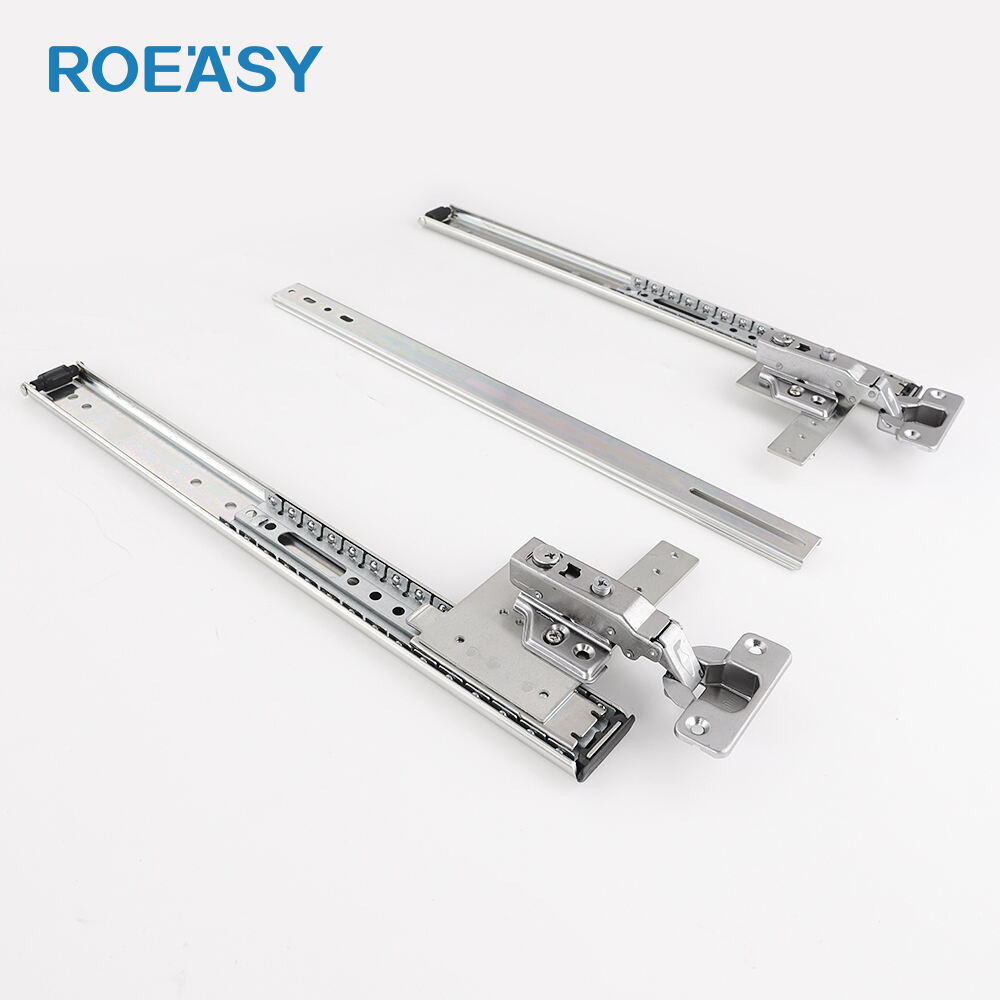 Roeasy TV cabinet door sliding wardrobe rail hidden folding revolving pocket door telescopic side mounted slide rail