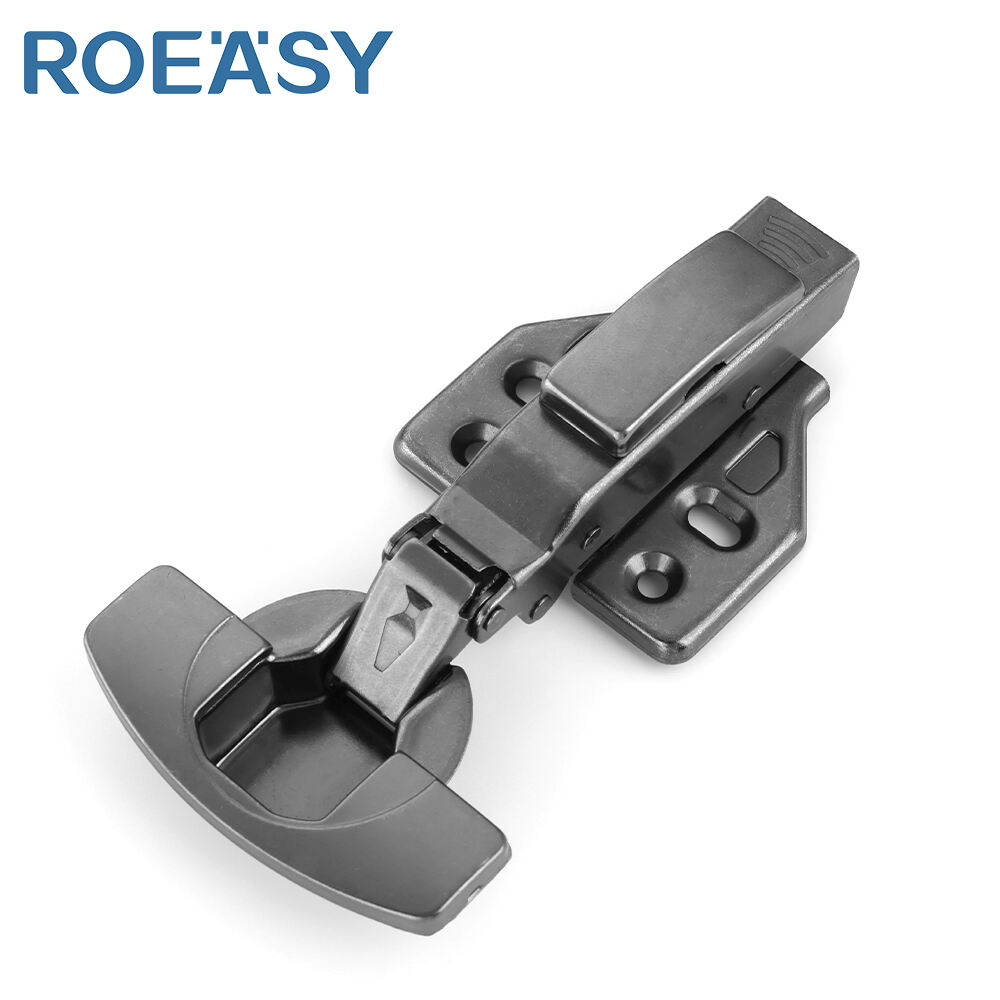 Charnières de garde-manger ROEASY CH-273AF-BN à trois voies pour porte d'armoire à fermeture douce, coupelle 35 mm, charnières hydrauliques à manivelle 0 pour meubles