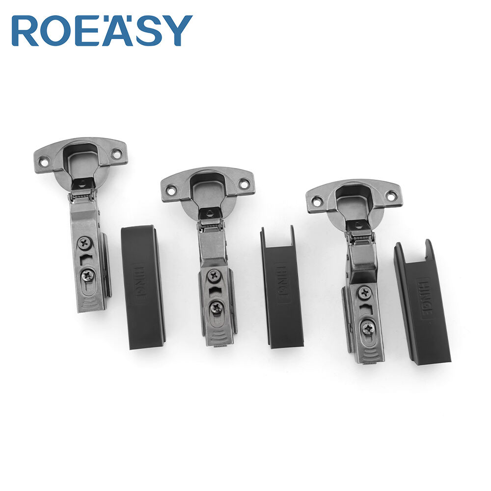 ROEASY CH-273A-1T-BN High Quality Concealed Hydraulic Hinge 100 Degree 0 8 15 Crank Wingless Hinge Detachable Plastic Cover Soft Closing Hinge