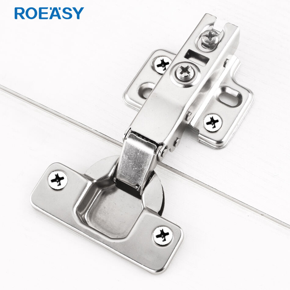 ROEASY Mild Stål Materiale Fast hængsel Hydraulisk One Way møbel 35MM skabshængsel