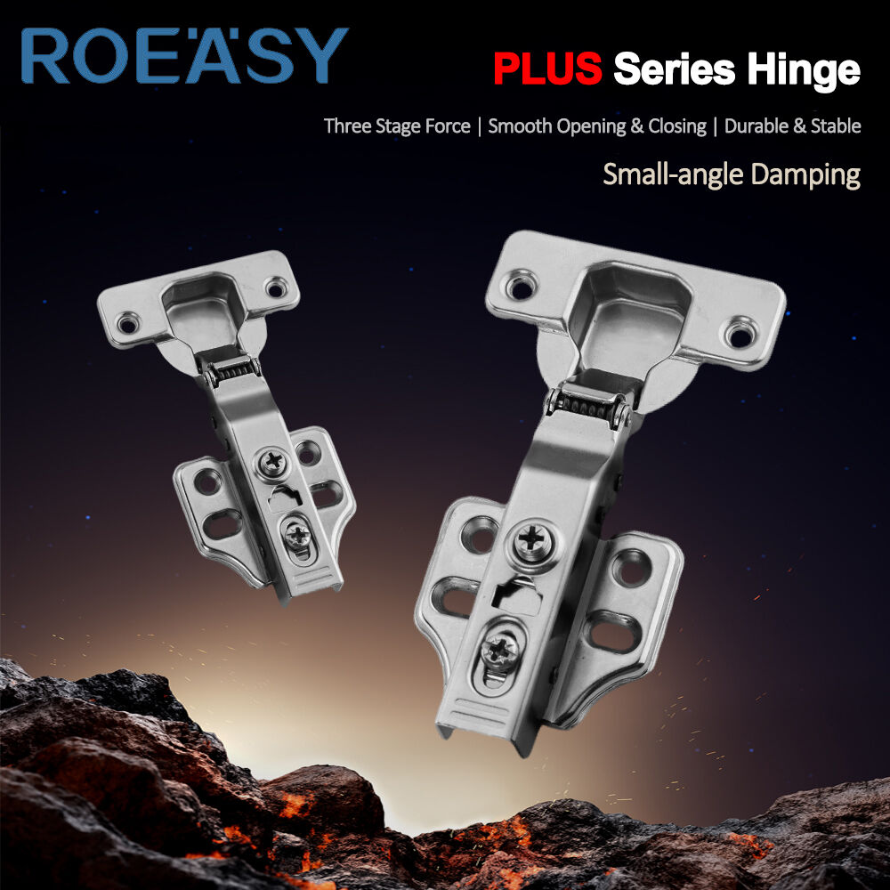 ROEASY CH-271R-PLUS Zawias z miękkim zamykaniem do szaf kuchennych, zawiasy nakładane 35 mm, ukryte hydrauliczne zawiasy do mebli