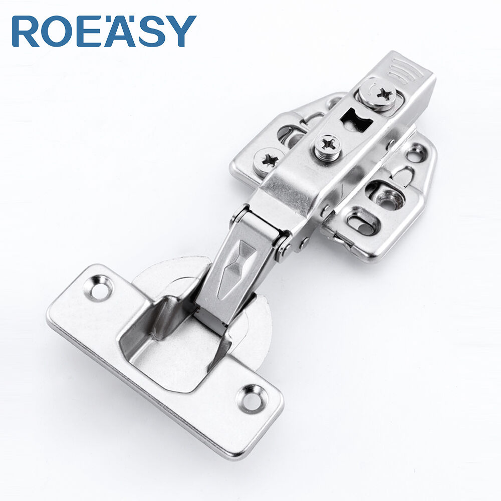 ROEASY CH-393A-3H Płyta z 5 otworami, widelec 40 mm, zawiasy 3D z miękkim zamykaniem do szaf ciężkiej konstrukcji, hydrauliczne zawiasy szafkowe, zawiasy klikaczowe do mebli