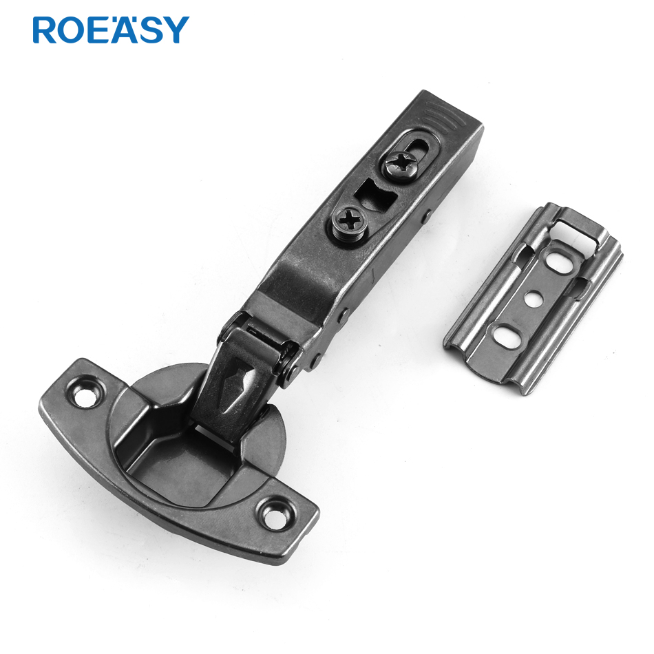 ROEASY 273AF-1T-BN Engsel Tanpa Sayap Dasar Tersembunyi 35mm Cup Soft Close Klip Hidraulik pada Engsel